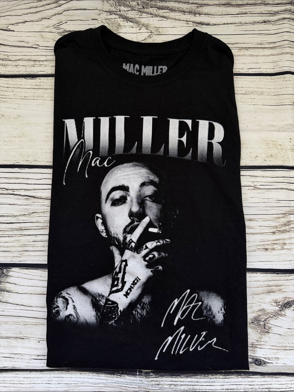 ♡ Mac Miller Black Graphic Tee L